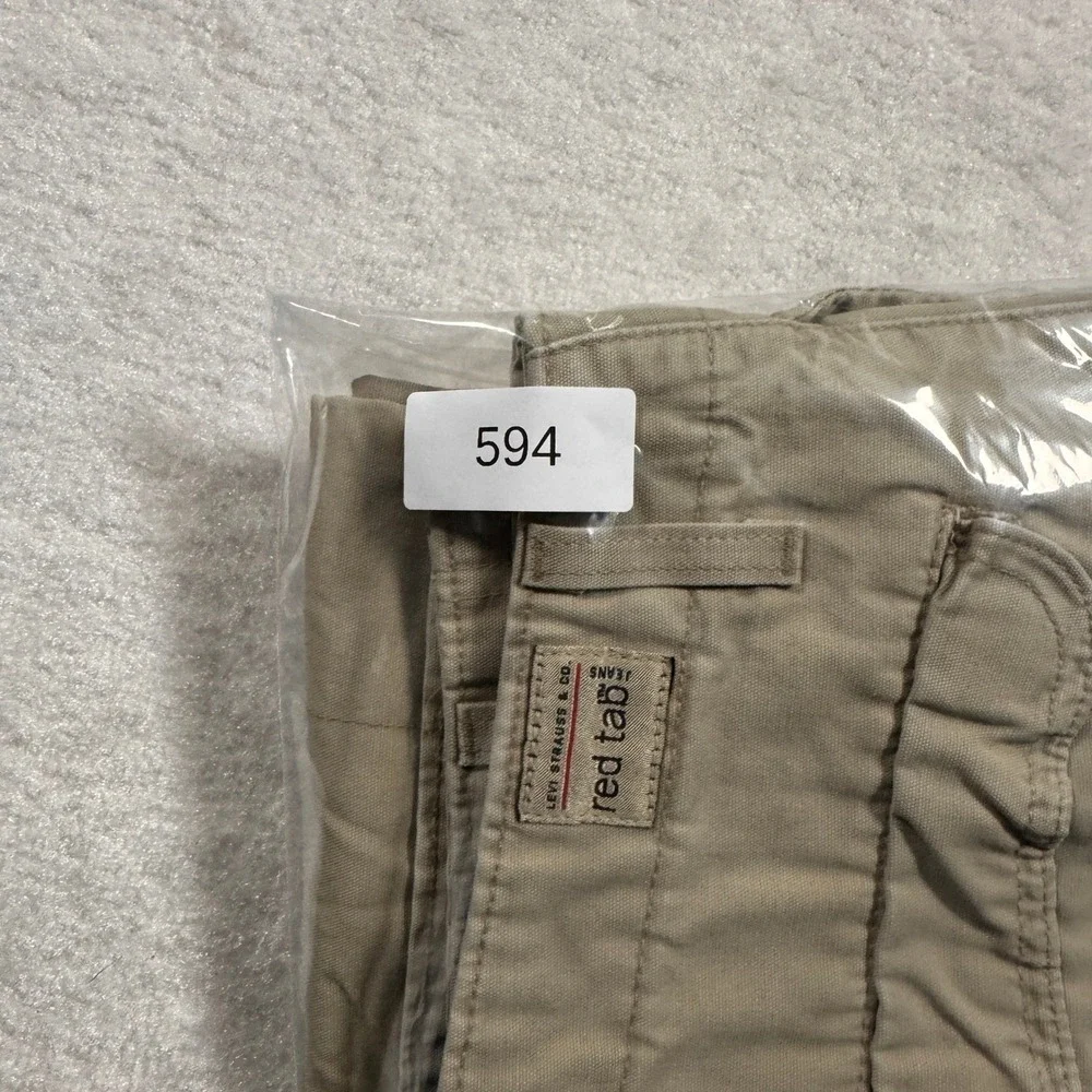 Levi's Red Tab‎ Men's Tan Cargo Shorts Cotton Casual Utility Size 34
